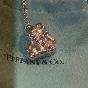 Authentic Tiffany&Co. Bear Pendant Chain Necklace silver 925
